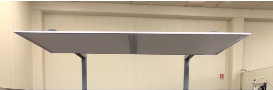 Ceiling-mounted dimmable LED lighting panel above The Balloon machine