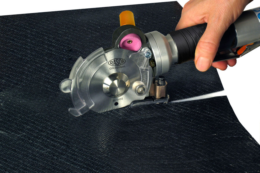Pneumatic hand shears for trimming hides