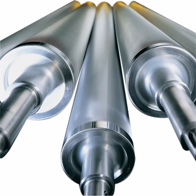 Engraved rollers for leather roller coating machines