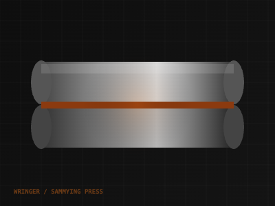 Wringer (sammying machine / wet press) felt-covered rollers — spare parts